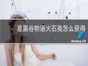 星露谷物语火石英怎么获得