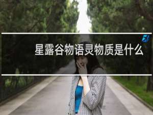 星露谷物语灵物质是什么
