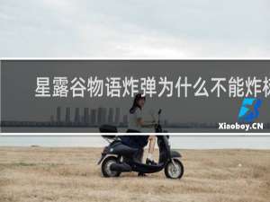 星露谷物语炸弹为什么不能炸树