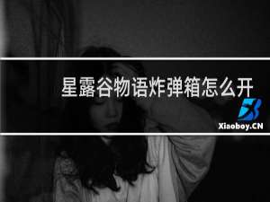 星露谷物语炸弹箱怎么开