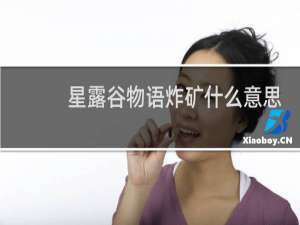 星露谷物语炸矿什么意思