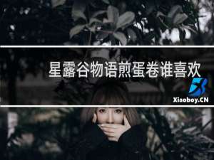 星露谷物语煎蛋卷谁喜欢