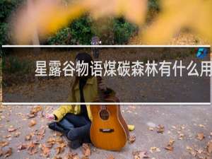 星露谷物语煤碳森林有什么用