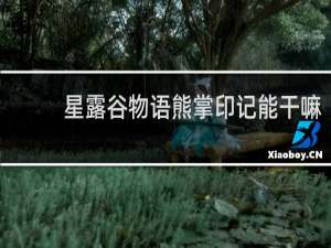 星露谷物语熊掌印记能干嘛