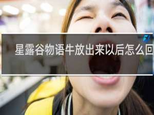 星露谷物语牛放出来以后怎么回去