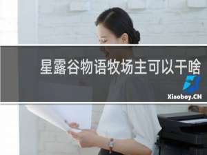 星露谷物语牧场主可以干啥