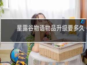 星露谷物语物品升级要多久