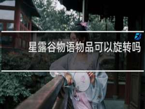 星露谷物语物品可以旋转吗