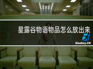星露谷物语物品怎么放出来
