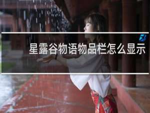 星露谷物语物品栏怎么显示