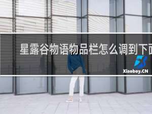 星露谷物语物品栏怎么调到下面