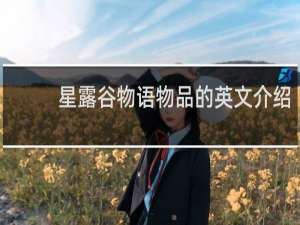 星露谷物语物品的英文介绍