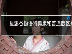 星露谷物语特典版和普通版区别