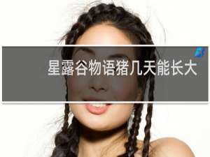 星露谷物语猪几天能长大