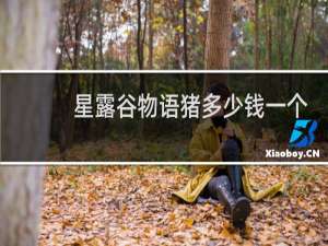 星露谷物语猪多少钱一个