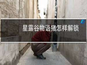 星露谷物语猪怎样解锁