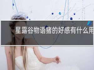 星露谷物语猪的好感有什么用
