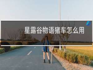 星露谷物语猪车怎么用