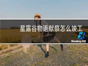 星露谷物语献祭怎么竣工