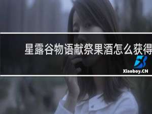 星露谷物语献祭果酒怎么获得