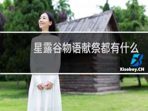 星露谷物语献祭都有什么