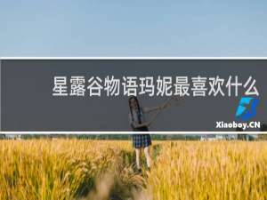 星露谷物语玛妮最喜欢什么