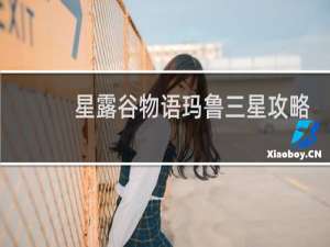 星露谷物语玛鲁三星攻略