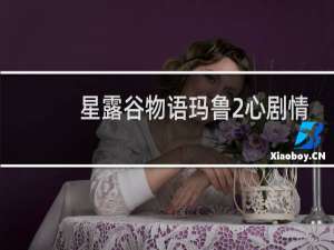 星露谷物语玛鲁2心剧情