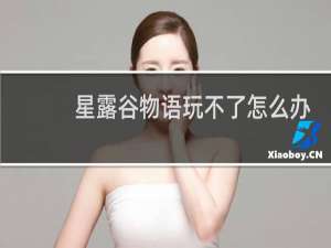 星露谷物语玩不了怎么办