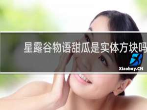 星露谷物语甜瓜是实体方块吗