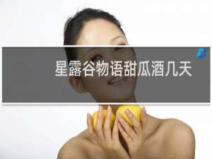 星露谷物语甜瓜酒几天