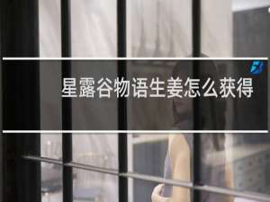 星露谷物语生姜怎么获得