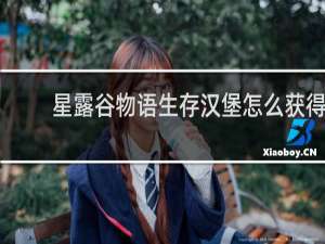 星露谷物语生存汉堡怎么获得