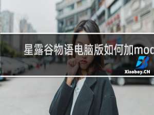 星露谷物语电脑版如何加mod