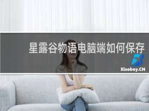 星露谷物语电脑端如何保存