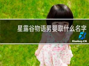 星露谷物语男婴取什么名字