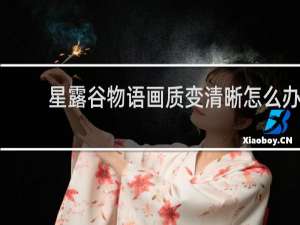 星露谷物语画质变清晰怎么办