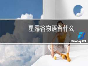 星露谷物语留什么