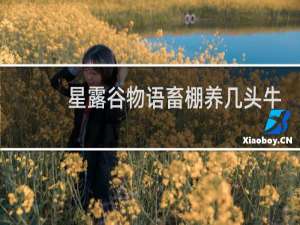星露谷物语畜棚养几头牛