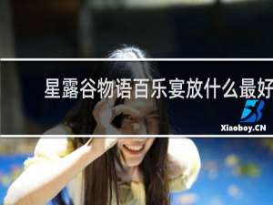 星露谷物语百乐宴放什么最好
