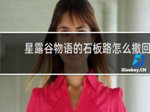 星露谷物语的石板路怎么撤回