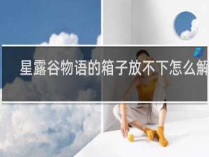 星露谷物语的箱子放不下怎么解决