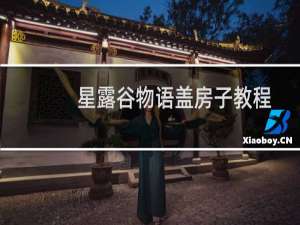 星露谷物语盖房子教程