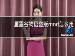 星露谷物语盗版mod怎么用