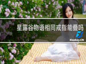 星露谷物语相同戒指能叠吗