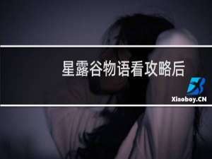 星露谷物语看攻略后