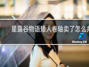 星露谷物语矮人卷轴卖了怎么办