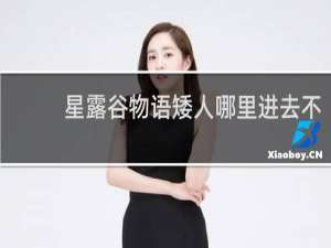 星露谷物语矮人哪里进去不