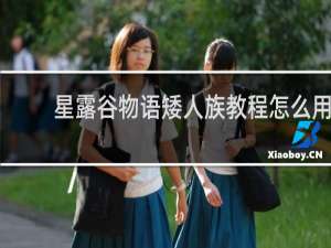 星露谷物语矮人族教程怎么用