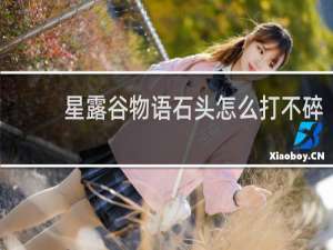 星露谷物语石头怎么打不碎